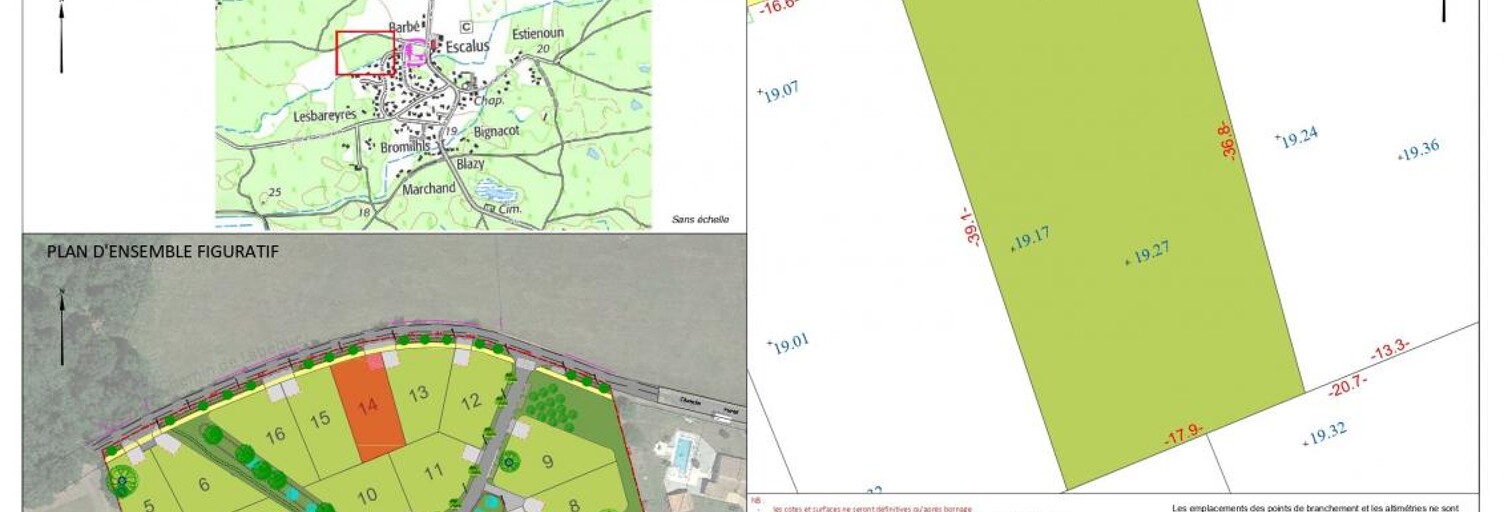 Terrain  724 m² à vendre à Saint-Michel-Escalus (40550)