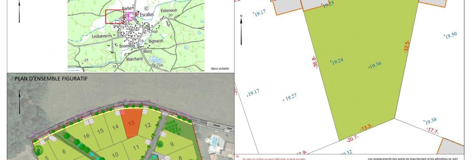 Terrain  709 m² à vendre à Saint-Michel-Escalus (40550)