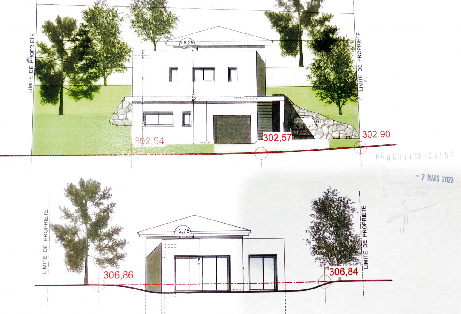 Terrain à bâtir 1128 M2 permis de construire accordé et purg — photo 1