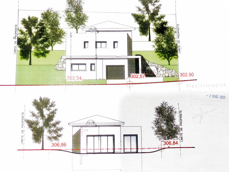 Terrain à bâtir 1128 M2 permis de construire accordé et purg — photo 1