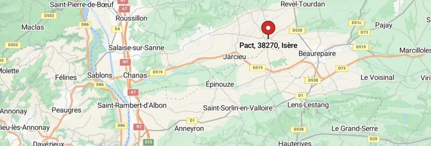 Terrain 550 m² à construire Pact (38270)