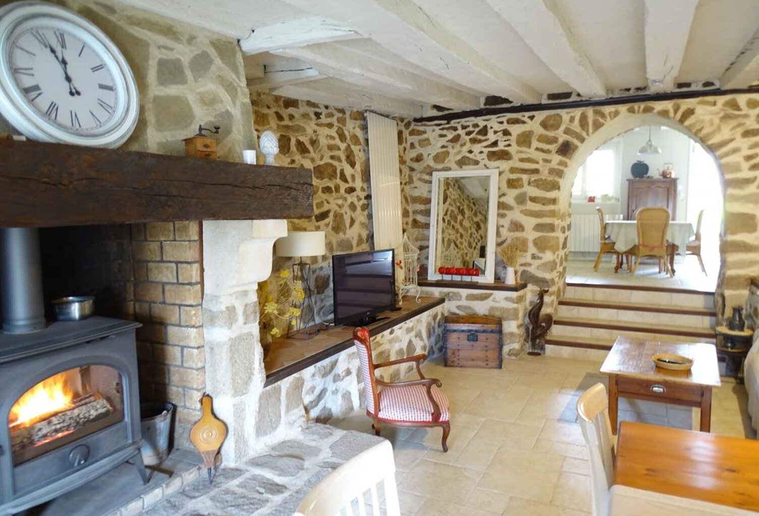 Maison en pierre de 95 m2 habitables rénovée avec grange et j... — photo 1