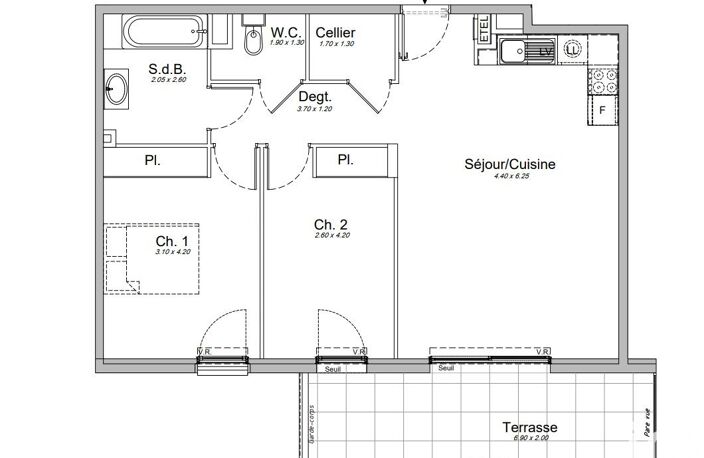 Vente Appartement 3 pièces — photo 2