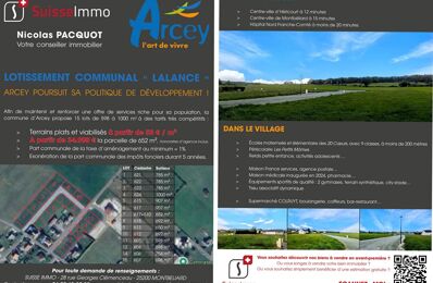 vente terrain 49 900 € à proximité de Audincourt (25400)