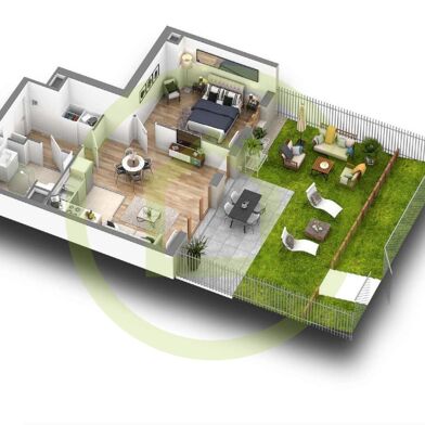 Appartement 2 pièces 348000 €