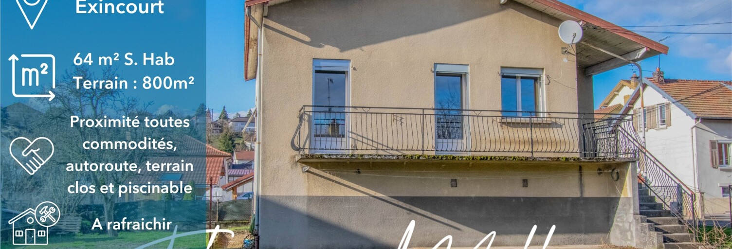 Maison 4 Pièces 64 m² à vendre à Exincourt (25400)