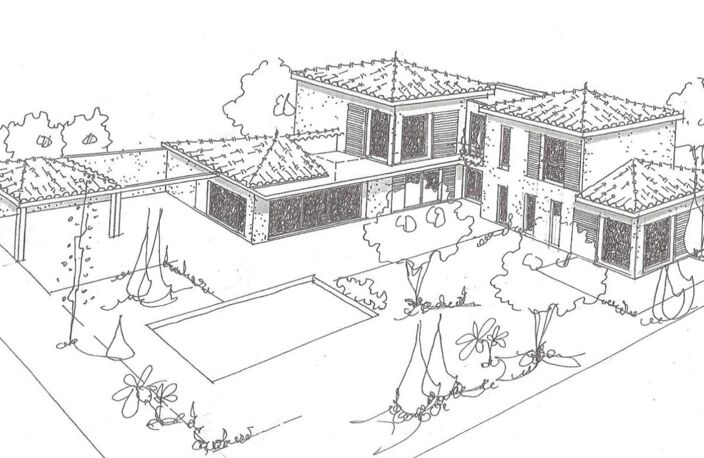 Belle Villa moderne avec piscine et jardin en cours de construct — photo 3