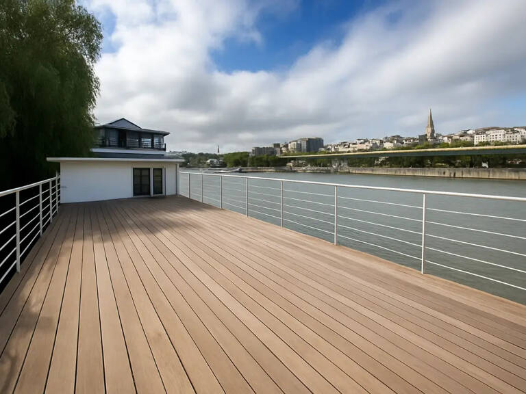 Votre Péniche- bureaux de 180m² à louer à Boulogne Billancourt, avec accès passerelle, coque en béton, alarme, espaces cloisonnés, salle de réunion, terrasse privative — photo 1