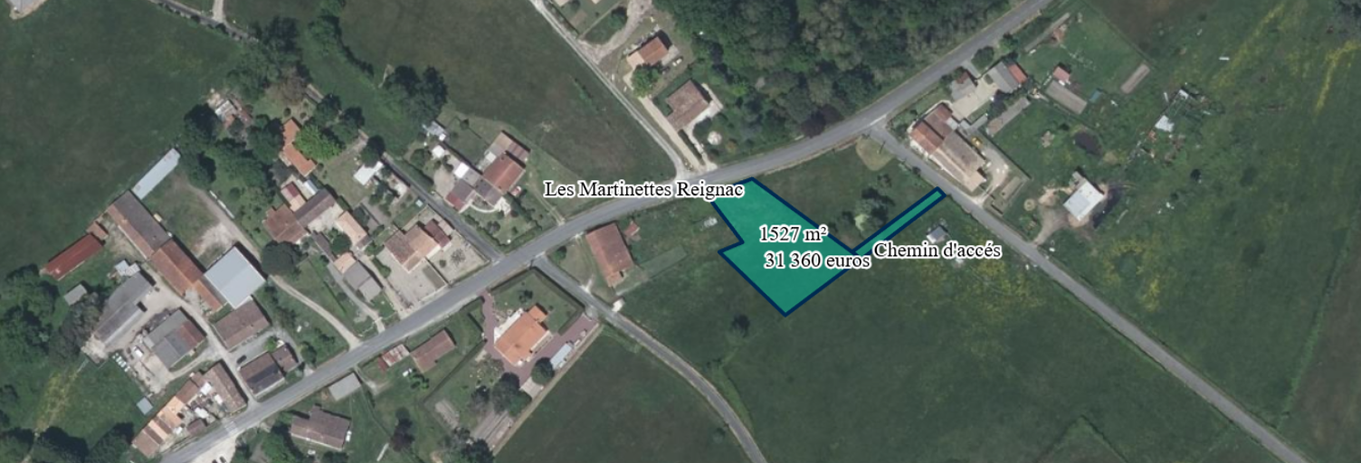 Terrain  1527 m² à vendre à Reignac (33860)