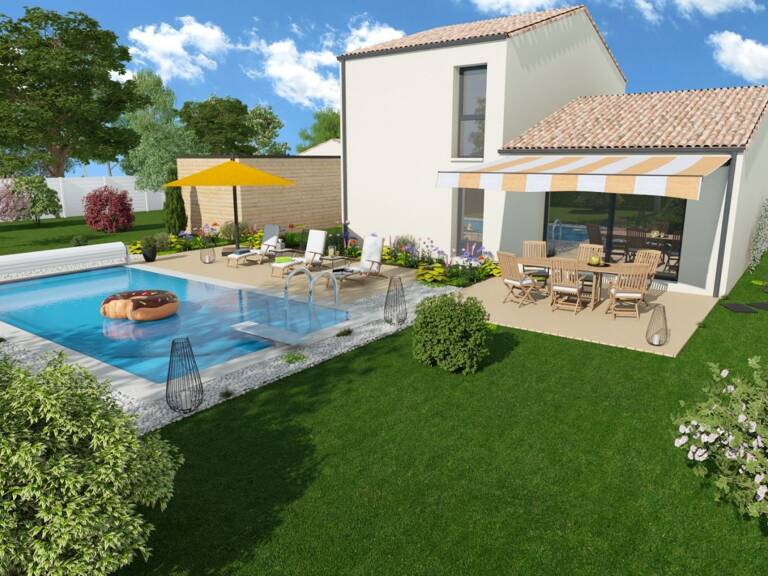 Projet de construction d'une maison 110.54 m² avec terrain à LIGUGE (86) — photo 1