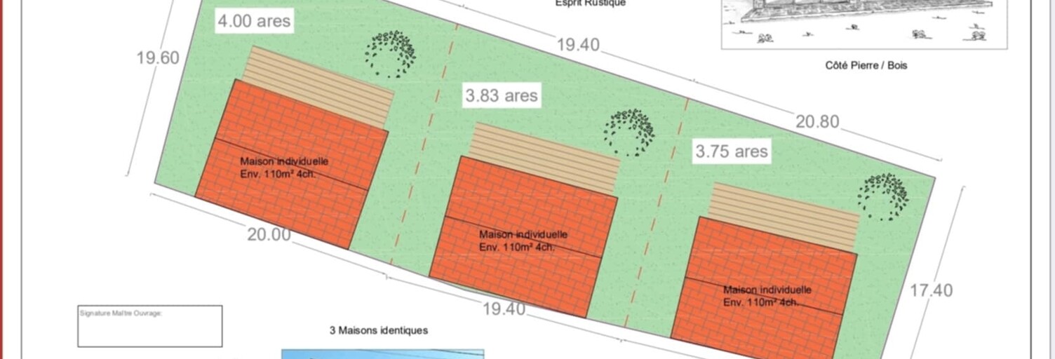 Terrain  1195 m² à vendre à Longuyon (54260)