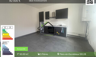 Maison 3 Pièces 50 m² à vendre à Flers-en-Escrebieux (59128)