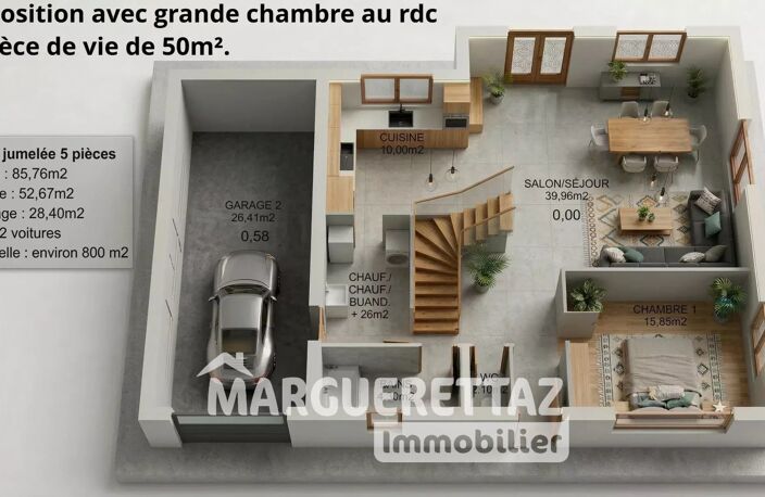 VILLA 165M2 UTILES - FRAIS DE NOTAIRE RÉDUIT — photo 2
