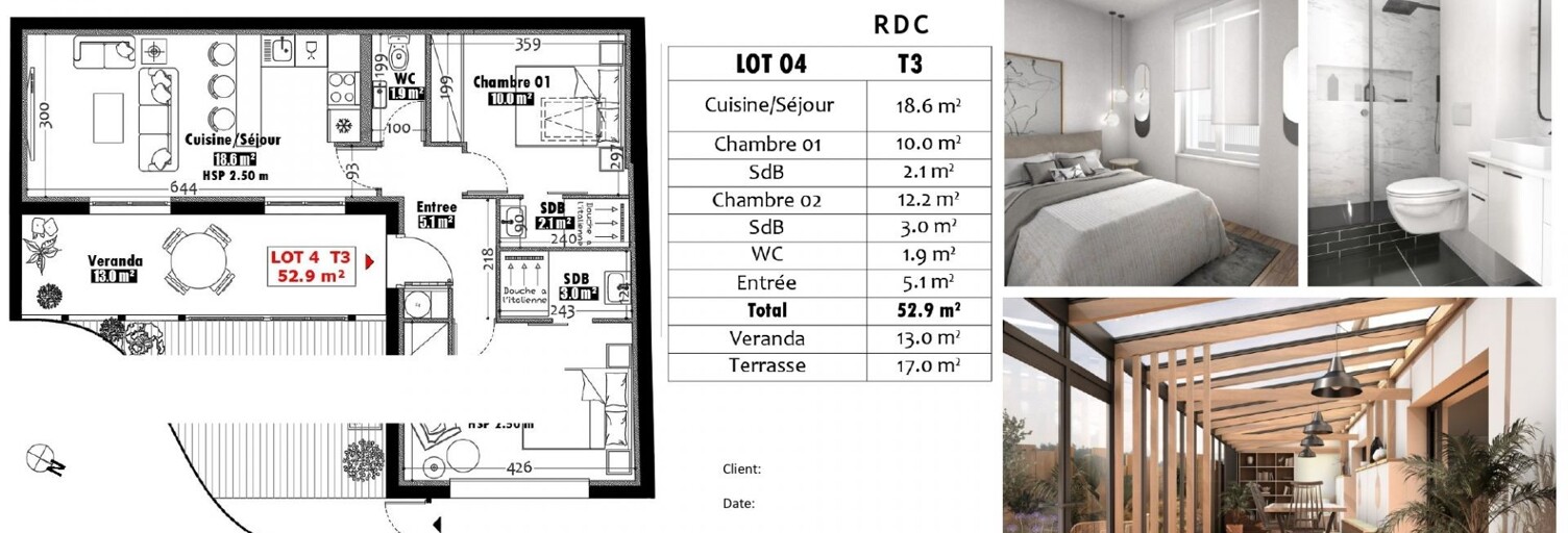 Appartement 3 Pièces 52 m² à vendre à Toulouse (31000)