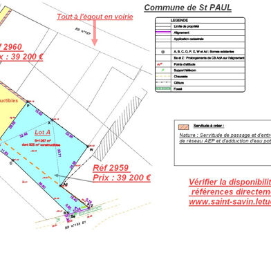 Terrain 1260 m²