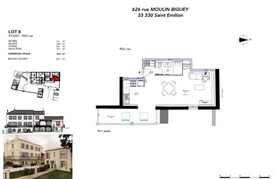 vente appartement 235 000 € à proximité de Saint-Sulpice-de-Faleyrens (33330)