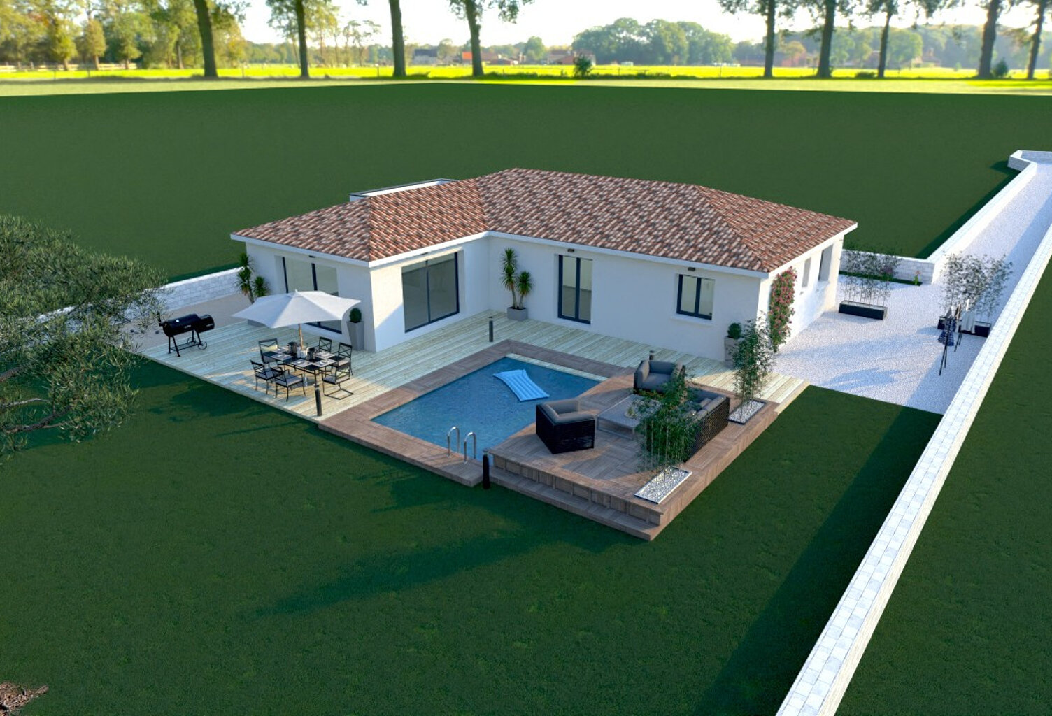 Villa PLAIN- PIED  de 120 m2 sur une parcelle de  1138 m2 — photo 1