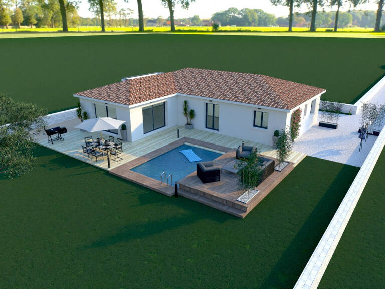 Villa PLAIN- PIED  de 120 m2 sur une parcelle de  1138 m2 — photo 1