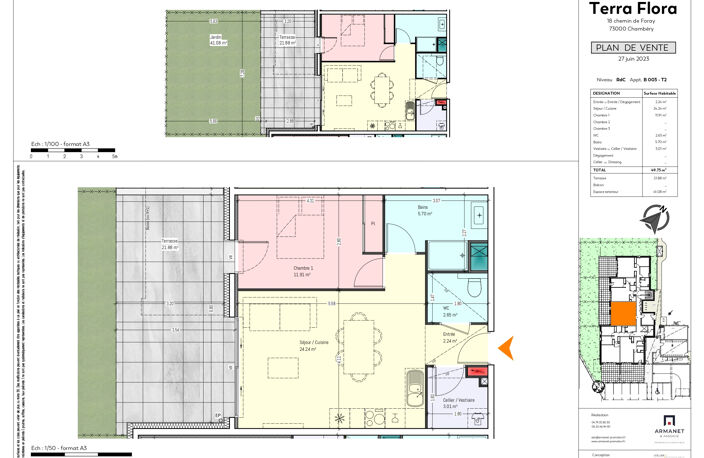 T2 Neuf  50 M2 Chambéry au calme  + terrasse de 22 m2 — photo 3