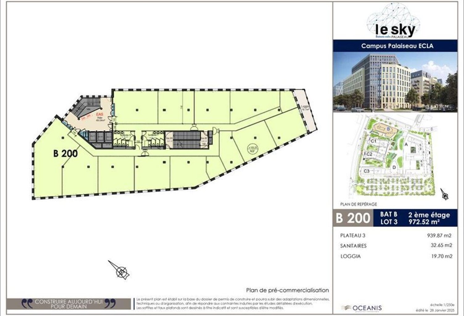 Bureaux - 970m ² — photo 1