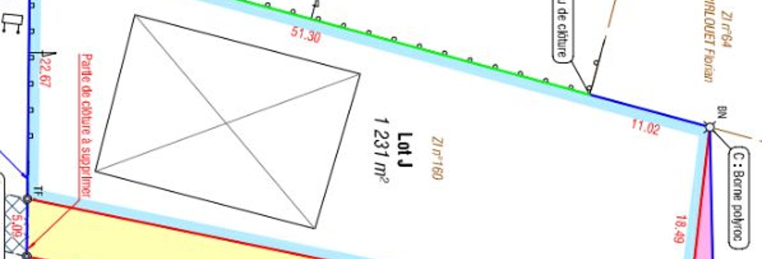 Terrain  1231 m² à vendre à Boulay-les-Barres (45140)