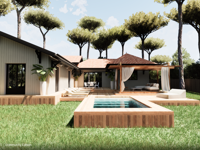 Presqu'île du Cap Ferret, villa avec projet de construction — photo du bien
