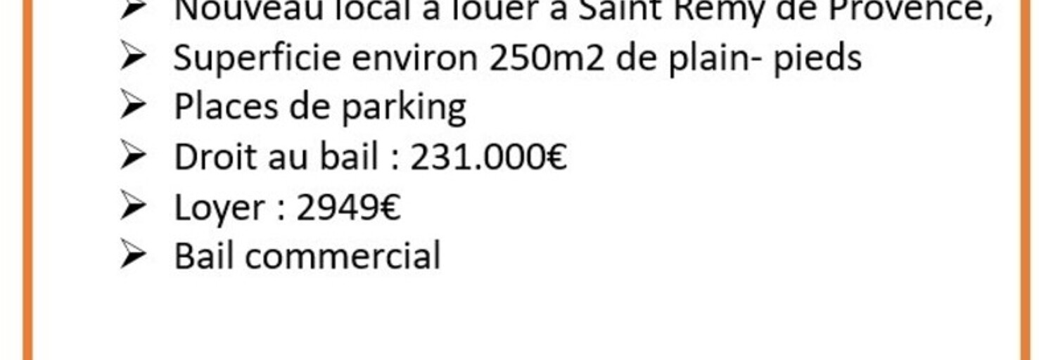 Commerce  250 m² à louer à Saint-Rémy-de-Provence (13210)
