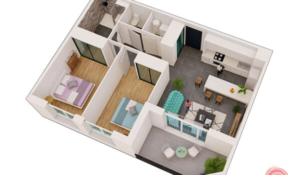 Appartement 3 pièces  à vendre Primaube (La) 12450