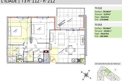 Appartement 3 pièces 170000 €