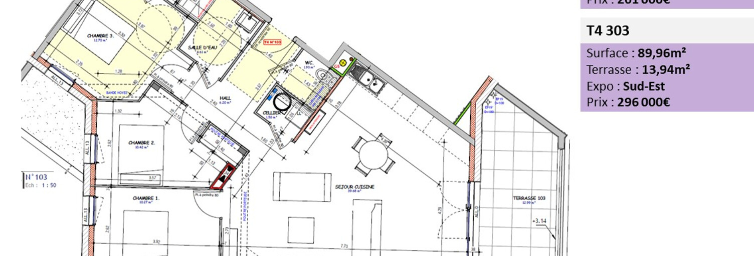 Appartement 4 Pièces 90 m² à vendre à Luc-la-Primaube (12450)