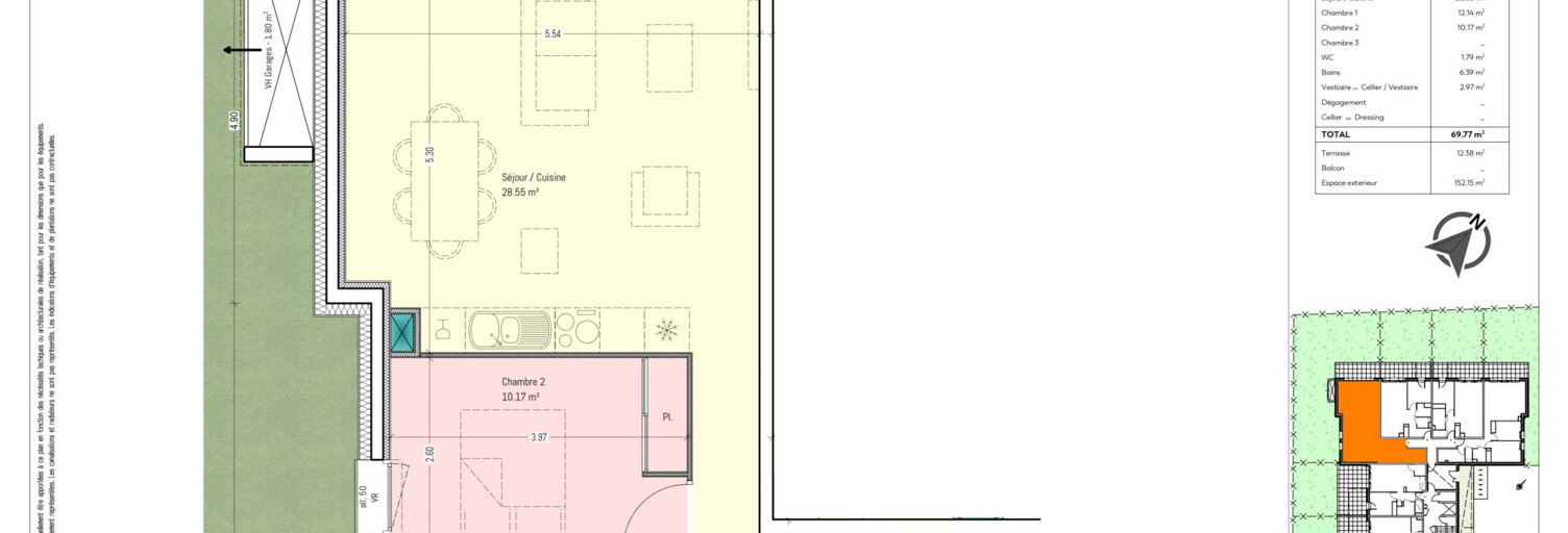 Appartement 3 Pièces 69 m² à vendre à Chambéry (73000)