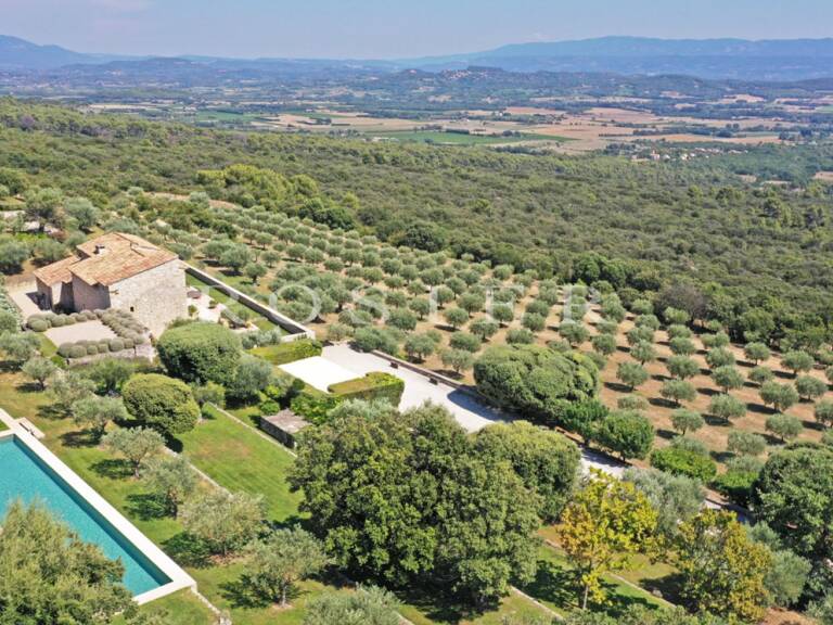 Gordes : authentique ferme rénovée en position ultra dominante s — photo 1