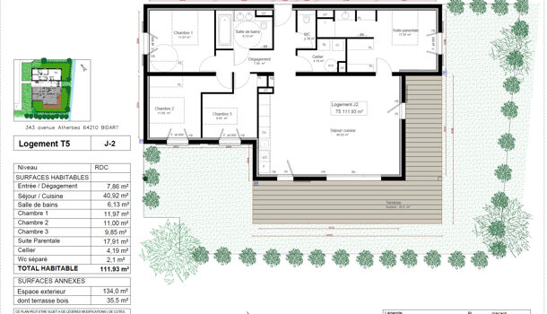 Appartement 5 pièces  à vendre Bidart 64210