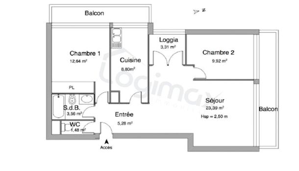 Appartement 3 pièces  à vendre Rochelle (La) 17000