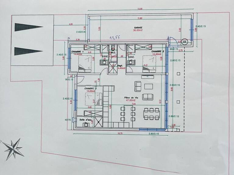 Maison neuve de plain-pied avec garage — photo 1