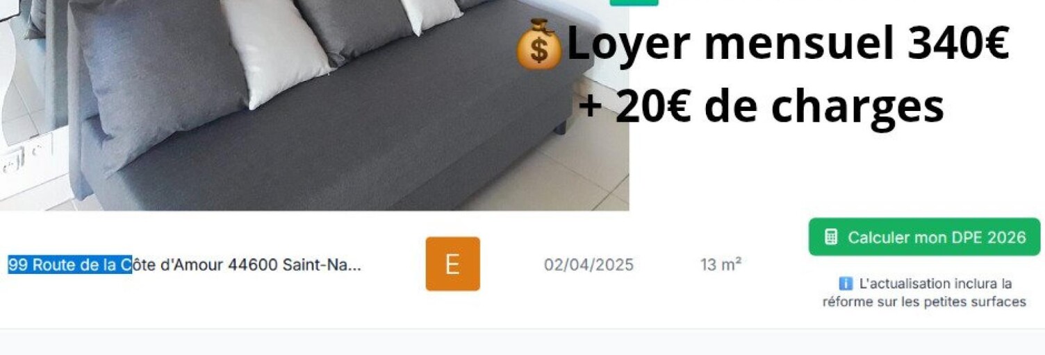 Appartement 1 Pièce 13 m² à vendre à Saint-Nazaire (44600)