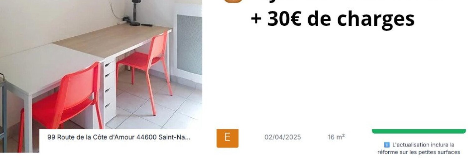 Appartement 1 Pièce 16 m² à vendre à Saint-Nazaire (44600)