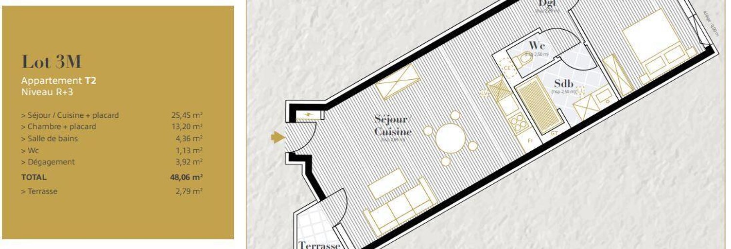 Appartement 2 Pièces 48 m² à louer à Poitiers (86000)