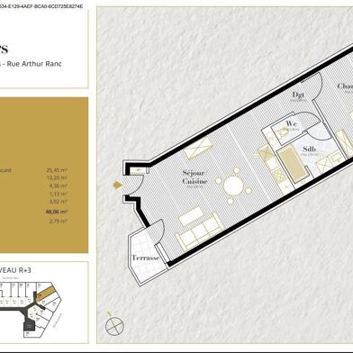 Appartement 2 pièces 680 €