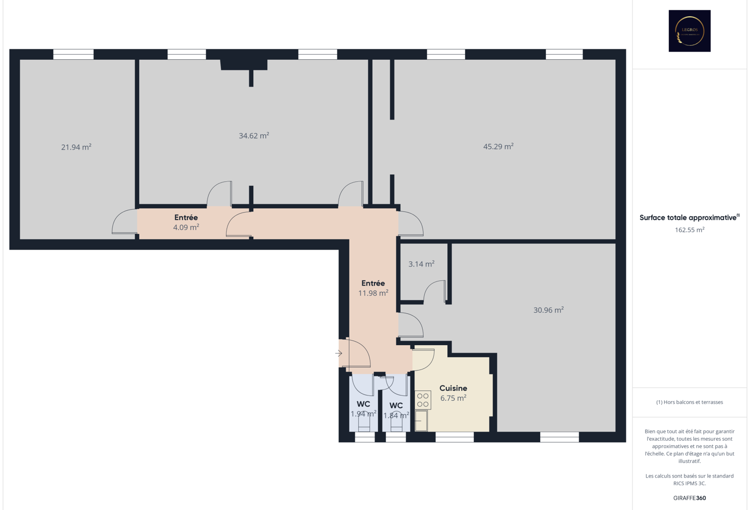 Location de bureau ou local professionnel entre 25m2 et 60 m — photo 1