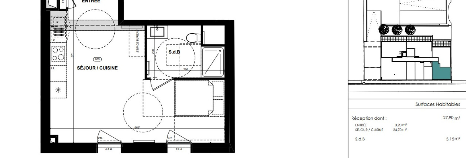 Appartement 1 Pièce 33 m² à vendre à Saint-Brieuc (22000)