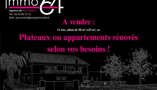 Appartement 3 pièces  à vendre Idron 64320