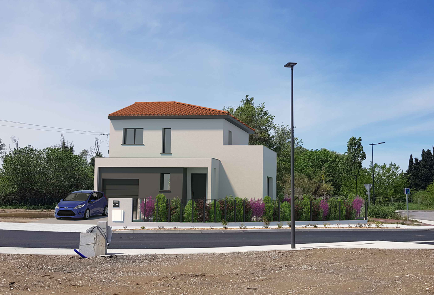 Terrain viabilisé de 362m2 avec permis de construire à Saint — photo 1