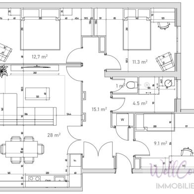 Appartement 4 pièces 285000 €