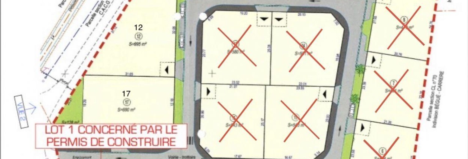 Terrain  546 m² à vendre à Tarbes (65000)