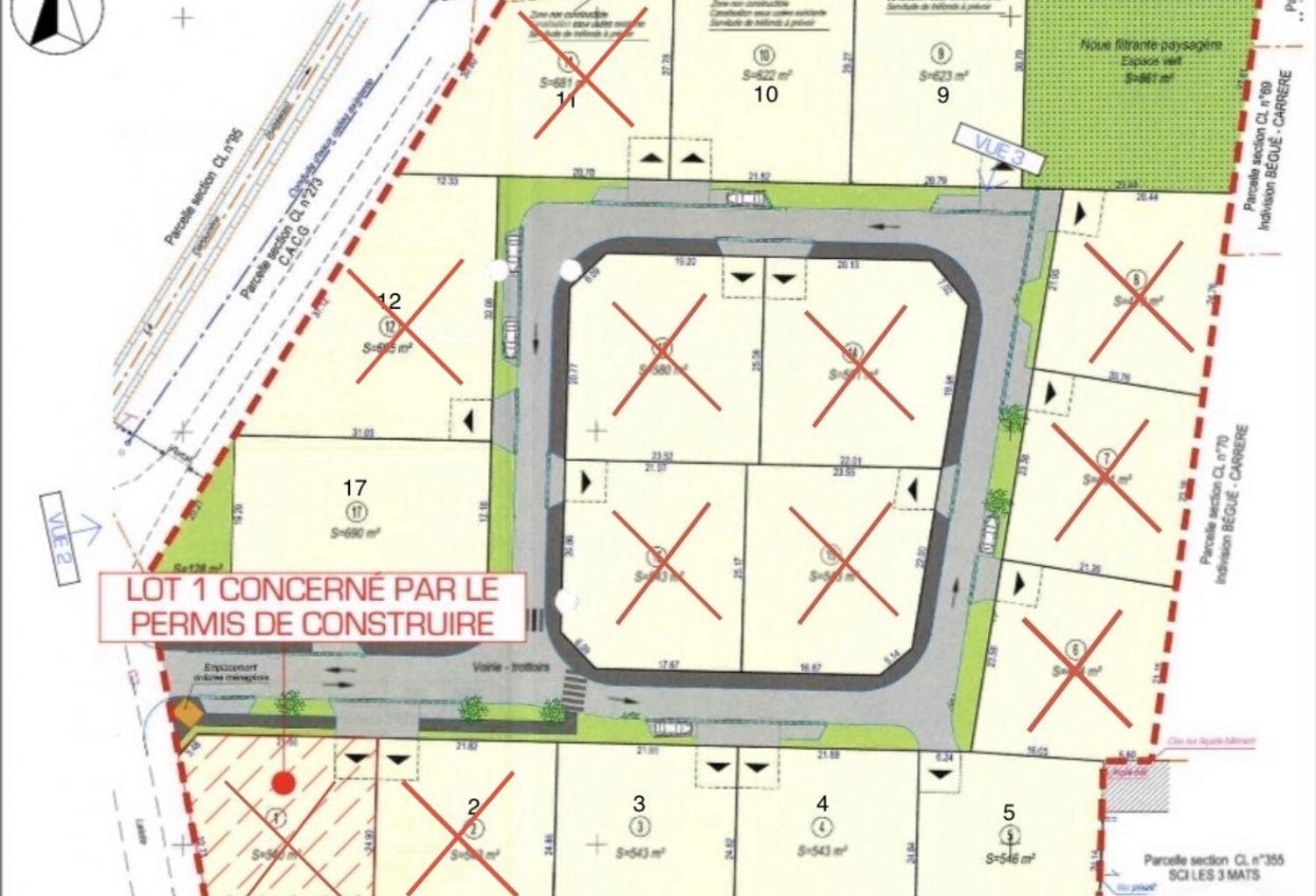 Vente Terrain 546 m&sup2; — photo 1