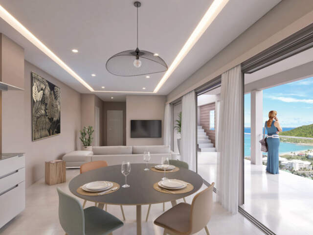 À vendre : Appartement T2 en R+1 avec terrasse à Anse Marcel — photo du bien