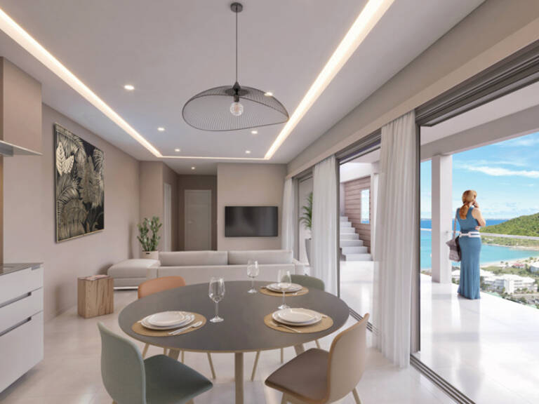 À vendre : Appartement T2 en R+1 avec terrasse à Anse Marcel — photo 1