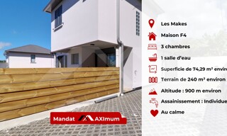 Maison 4 Pièces 74 m² à louer à Saint-Louis (97421)