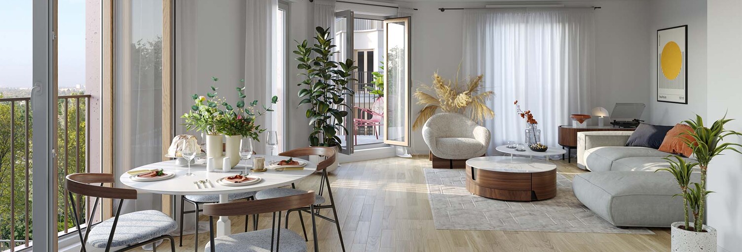 Appartement neuf T1, T2, T3, T4 Pièce 39 à 78 m² à vendre à Pantin (93500)